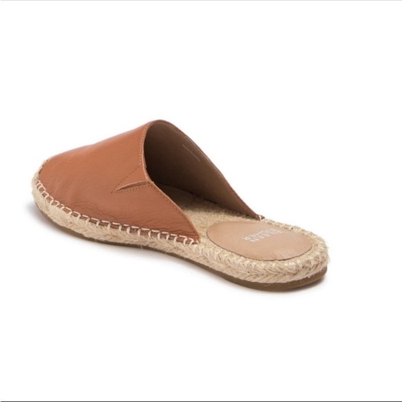 Eileen Fisher Kai Tumbled Leather Espadrille COGNAC Size 7 1/2 Sold Out - Picture 2 of 16